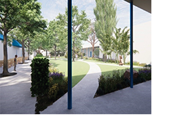Grant central courtyard
