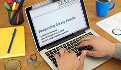 SMMUSD survey results displayed on laptop 