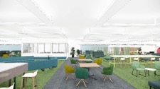 The library interior will feature more seating. 