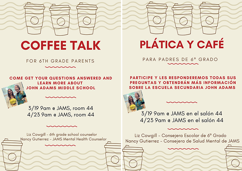 Coffee Talk for 6th Grade Parents