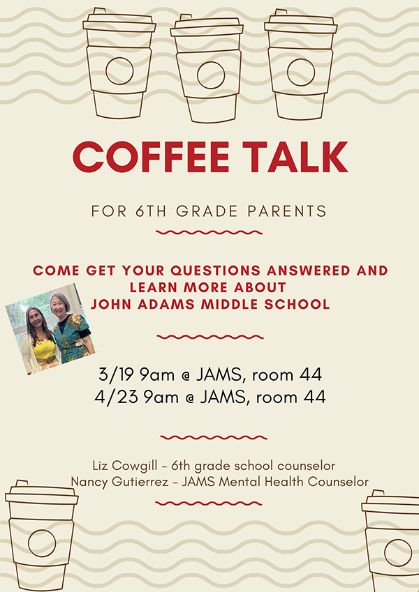  Learn about JAMS at our coffee talk