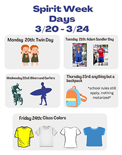   Spirit Days - Spring 2023