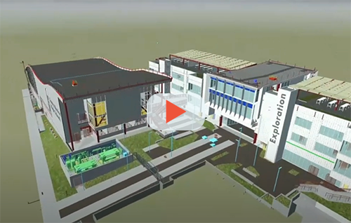 Exploration Building and Gold's Gym video