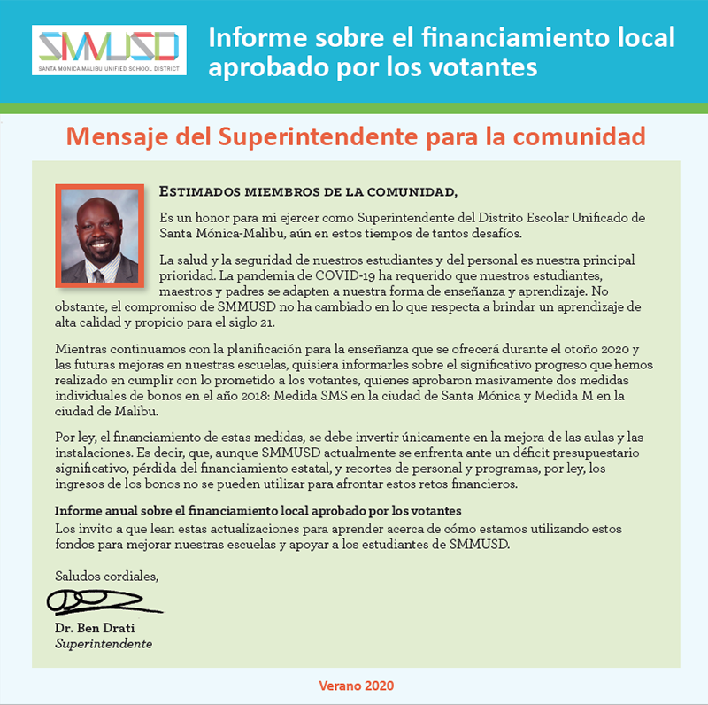 Dr. Drati Bond Measure Message in Spanish 