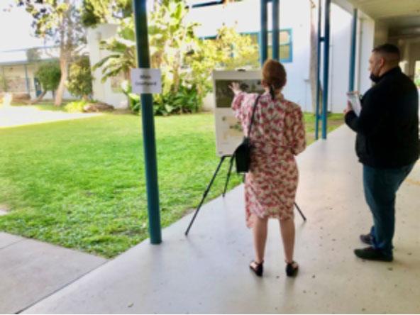 Viewing plans for the courtyard at Grant Elementary School.