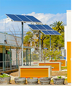 Solar panels installed on the John Adams Middle School campus 