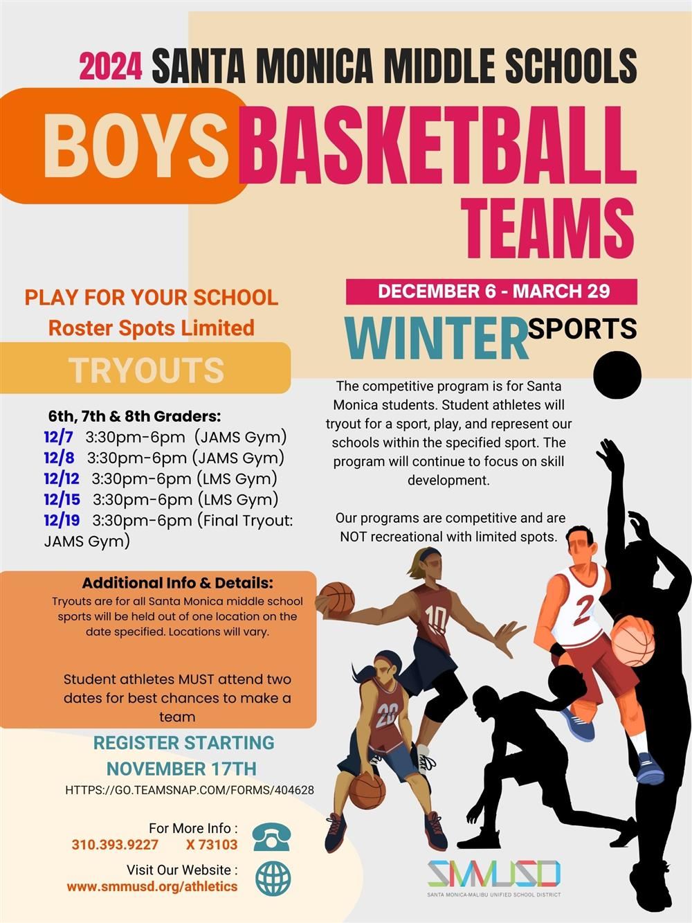 Tryout for Boys Basketball Winter 2024