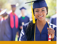 Girl in graduation cap