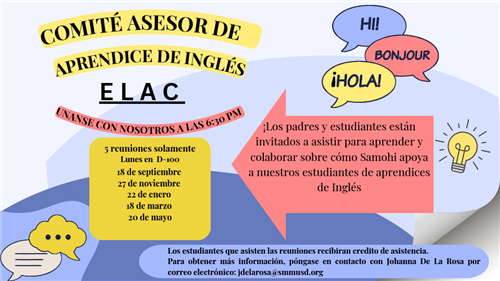 ELAC Invite in Spanish