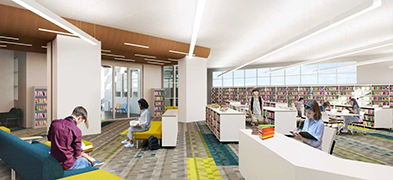John Adams Middle School media center